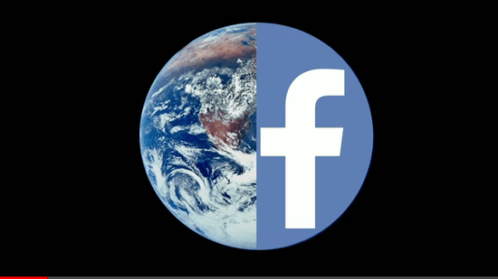 地球の半分を占めるFacebookのイメージ