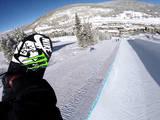 スノーボード 平野歩夢（ひらの・あゆむ）選手がヘルメットにビデオカメラを付けてハーフパイプにドロップイン！する【GoPro映像】