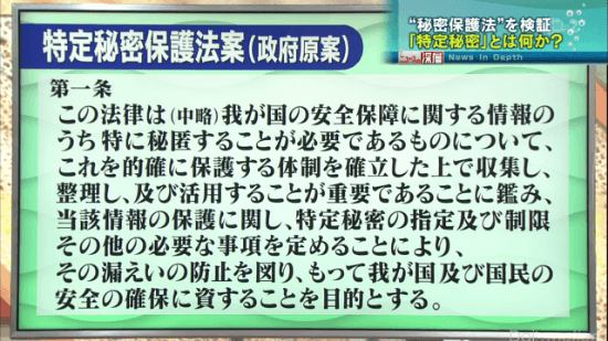 特定秘密保護法案（政府原案）